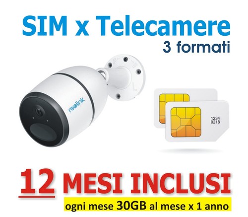 Sim dati per telecamera - sim,