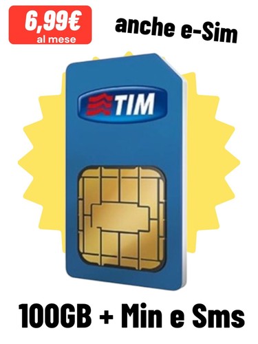 Sim con 100gb minuti - 100gb, sms