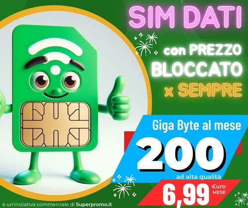 Sim dati 200gb - 200gb, al